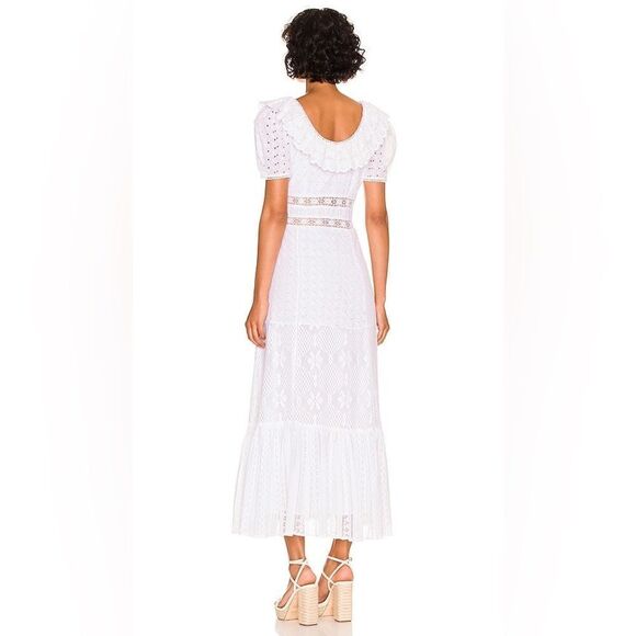 LoveShackFancy Stassie Dress in True White - Picture 7 of 7